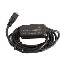 Adaptador de voltagem usb para carro, conversor de 12v para 5v 3a 15w usb/mini 5p usb de 15w, módulo de redução de tensão 2024 - compre barato