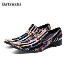 Batzuzhi Italian Type Men Shoes Pointed Toe Leather Dress Shoes Men Color Wedding Shoes for Men Party, Big Sizes US6-US12 2024 - buy cheap