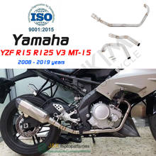 Tubo de escape para motocicleta, completo, sistema de escape, escapamento para yamaha modelo r125, mt125, tamanhos mt, 15, 125, v3, r125, 2008 a 2019 2024 - compre barato