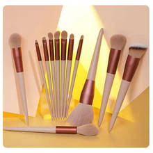 13PC Professional Make-up Brush Set Beauty Powder Blush Brush Foundation Concealer Contour Powder Brush Dark Pink Makeup Brushes 2024 - buy cheap
