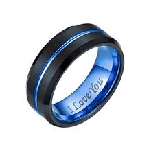 Boniskiss anel de noivado unissex, anel de carboneto de tungstênio para homens e mulheres, tamanho 6 a 13, moderno 100% 2024 - compre barato