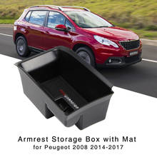 Armrest Storage Box for 2014 2015 2016 2017 Peugeot 2008 Interior Center Console Organizer Glove Holder Tray 2024 - buy cheap