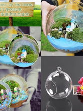 2021 Creative Hanging Glass Ball Vase Flower Plant Pot Terrarium Container Home Office Decor    SEC88 2024 - buy cheap