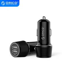 ORICO-cargador Mini USB para coche, dispositivo de carga de teléfono móvil con doble salida de 15,5 W, para Samsung, Huawei, Xiaomi y Tablet 2024 - compra barato