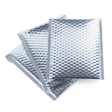 Sobres acolchados de papel dorado para correo de burbujas, sobres de embalaje de plata de 20x28 + 4cm, para regalo, 50 unidades 2024 - compra barato