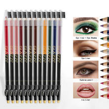 Glazzi-kit de delineador e caneta para os olhos, 12 cores, fosco, à prova d'água, ideal para maquiagem dos olhos 2024 - compre barato
