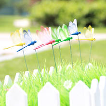10Pcs Artificial Dragonfly Butterflies Garden Decoration Outdoor 3D Simulation Dragonfly Stakes Yard Plant Lawn Decor Stick 2024 - buy cheap