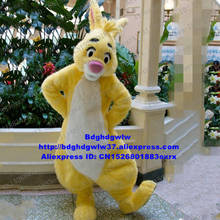 Yellow Long Fur Easter Bunny Osterhase Rabbit Hare Mascot Costume Cartoon Character Popular Campaign Open Business zx2320 2024 - buy cheap