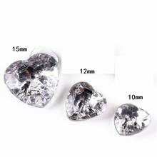 Botones de corazón brillantes de acrílico, accesorios de costura con 2 agujeros, adornos para decoraciones de boda, 10mm/12mm/15mm, 50 Uds. 2024 - compra barato