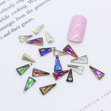 20p 4x8mm 5x11mm Color triangular point back Bride Nails Glass Stone crystal Rhinestones For DIY Manicure 3D Nail Art Decoration 2024 - buy cheap