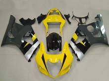 Molde de injeção kit carenagem para gsxr1000 k3 03 04 gsxr 1000 2003 2004 gsxr1000 abs amarelo preto carenagens conjunto + presentes sg21 2024 - compre barato