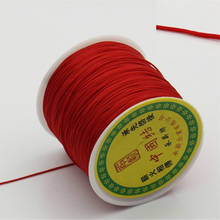 Doreen Box Terylene Cord Thread Rope Chinese Knot Red Jewelry Tool For DIY Jewelry Making 1mm Dia,1 Roll (90 Meter/Roll) 2024 - buy cheap