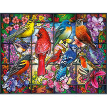 Tapb-Cuadro de flor de pájaro Cardinal, pintura al óleo por números, dibujo sobre lienzo, pintado a mano, para colorear por número, decoración artística para el hogar 2024 - compra barato