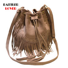 Casual Drawstring Factory Handmade Tassel Bucket Bags Women Shoulder Messenger Bag Ladies Female Vintage Envelope Bag Party 2020 2024 - buy cheap