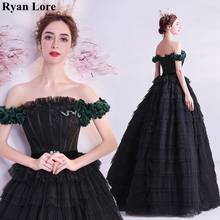 Black Prom Dresses 2020 Elegant Off The Shulder Appliques Vintage Formal Long Women Evening Gowns Party Night Robe De Soiree 2024 - buy cheap