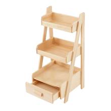 1:12 Scale Dollhouse Wood Shelf Flower Stand Mini Doll House Handmade Furniture Model Toys 2024 - buy cheap