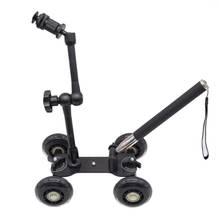 New Sports Camera Photography Rail Car Four-Wheeled Black Ultra-Quiet Desktop Mini Mini SLR Camera Cart 2024 - buy cheap