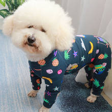 Pet Dog Jumpsuit Thin Puppy Clothes 100%Cotton Printed Overalls Stretchy Pajamas For Small Dogs Chihuahua Poodle Home Wear 2024 - buy cheap