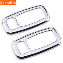 Carmilla 2Pcs/Set ABS Chrome Sun Visor Lights Decoration Cover Trim For Kia Sportage 3 R 2011 - 2015 Makeup Lamps Sticker 2024 - buy cheap