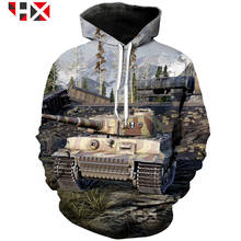 Sudadera con capucha y estampado 3D de Tank World para hombre y mujer, suéter Unisex de estilo Harajuku, camisetas divertidas de Hip Hop HX156, novedad de 2021 2024 - compra barato