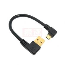 15CM-1m Gold Plated USB 2.0 Charger Cable Right Angle USB To Left Corner Male 90 Degree Data Sync Micro Charging Cable Card 2024 - buy cheap