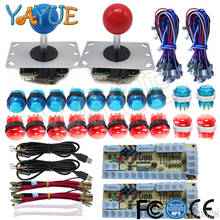 Arcade DIY Kits Parts 5Pin Joystick + 2x 24mm + 8x 30mm 5V LED Illuminated Push Buttons Zero Delay USB Encoder To PC Arcade Game 2024 - buy cheap