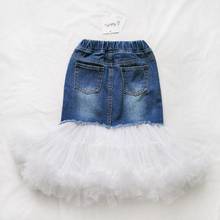 2020 New  Wholesale Girls  Denim Patchwork Skirt  Autumn Spring Girls Skirts 2-8t PP524 2024 - buy cheap