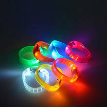 30pcs Sound Controlled LED Light Up Bracelet Activated Glow Flash Bangle For Halloween Christmas Festival Party Supplies 2024 - buy cheap