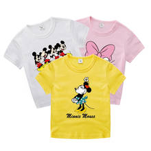 Disney 2020 summer children's clothing Mickey Minnie short-sleeved T-shirt printed cartoon cotton fashion clothes 2024 - buy cheap