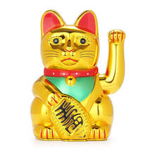 Fortunes gato japonês ouro da sorte, gato com braços oscilantes decoração operada por bateria restaurante em estoque 2024 - compre barato