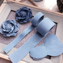 Kewgarden Handmade Tape DIY Bowknot Hair Accessories Satin Ribbon Denim Fabric Ribbons 16MM 25mm 1" Webbing 5 Meters 2024 - buy cheap