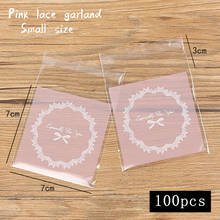100pcs/lot Snack Food Packaging Bag Transparent Lace Garland Wedding Party Homemade Cookie Transparent Ziplock Biscuit Candy Bag 2024 - buy cheap