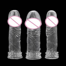 Penis Enlargement Sex Toys For Men Male Penis Sleeve Cock Extender Sleeve Adult Sex Products Reusable Silicone Condoms 2024 - buy cheap