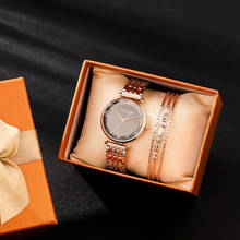 Relógio feminino visor espelhado, relógio de pulso pulseira casual quartz 2024 - compre barato