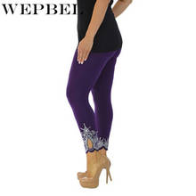 WEPBEL Women Floral Autumn Elastic Leggings Slim Ankle Length Winter Casual Fashion Ladies Long Trousers Pants 2024 - buy cheap