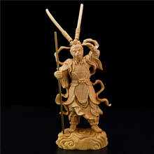 Деревянная статуя Sun wukong king, 23 см, китайская кукла в подарок, резная декоративная фигурка, миниатюрное украшение для дома 2024 - купить недорого