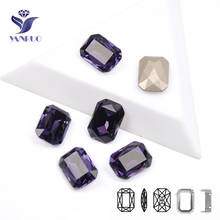 YANRUO 4627 восьмиугольник очарование K9 кристалл фиолетовый бархат камни в шпильках Стразы когти кристаллы шитье на кристаллах для ремесла 2024 - купить недорого