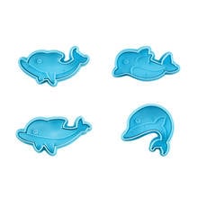 4pcs/set Plastic Dolphin Spring Mold Baking Tools Cake Making tool Cookie Molds Dough Cutting Die Cookie Stamp 2024 - buy cheap