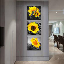 Triptych sunflowers diamond embroidery 3Pieces diy handcraft diamond painting full square mosaic still life kitchen artZP-2016 2024 - buy cheap