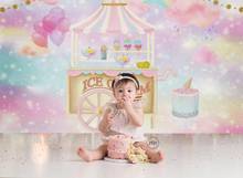 Фон для фотосъемки детский душ мороженое торт новорожденный день рождения фотостудия реквизит, фон для фотографии 2024 - купить недорого