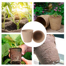 50/100/200PC Nursery Pots Round Biodegradable Paper Pulp Peat Flowerpot Garden Nursery Cup Balcony Nursery Cultivation Peat Tray 2024 - buy cheap