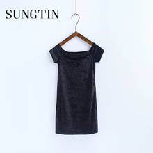 Sungtin Sexy Slim Mini Dress Women Fashion Short Sleeve Solid Lady Dress Casual Loose 6 Colors Dresses Summer 2022 New Vestidos 2024 - buy cheap