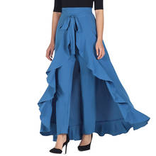 Faldas Mujer Tutu Cotton Skirt Promotion Empire Free Shipping 2021 New Casual Ruffled High Waist Long 2024 - buy cheap
