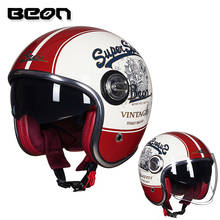 BEON helmet vintage scooter helmet open face helmet motocross vintage casque Moto Casque Casco Capacete Retro Helmet 2024 - buy cheap