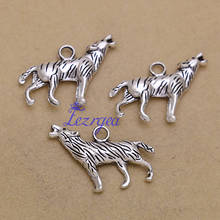 15pcs/lot--26x20mm, Antique silver plated double sided wolf  charms,DIY supplies, Jewelry accessories 2024 - buy cheap