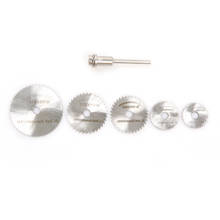 Ferramentas rotativas para dremel, jogo de 6 mini lâminas de serra circular de metal com corte rotativo e discos de diamante de mandril 2024 - compre barato