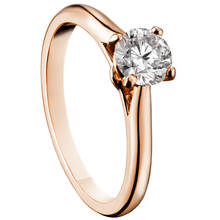 Женское кольцо из розового золота 14K Au585, свадебные вечерние кольца с 4 когтями и бриллиантами 2024 - купить недорого