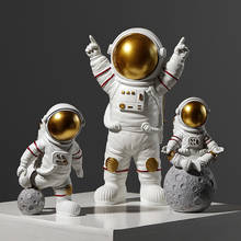 Estatueta de resina de astronauta moderna, estátua abstrata dos estatuetas para decoração de casa, acessórios de decoração, estatueta de artesanato 2024 - compre barato