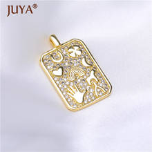 JUYA-dijes colgantes para mujer y hombre, joyería, collar de cristal CZ, suministros, accesorios para Pulseras de Moda 2024 - compra barato