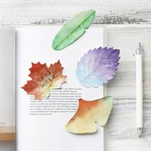 1Pcs Cute Kawaii Natural Plant Leaf Sticky Note Memo Pad Office Planner Sticker School Office Stationery Supply New Arrive 2024 - buy cheap